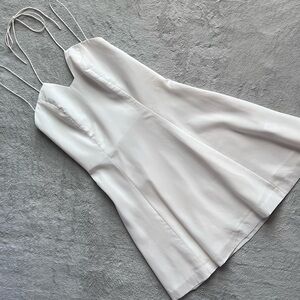 Keepsake The Label Be My Escape Strappy Bridal White Mini Dress Small Sz S
